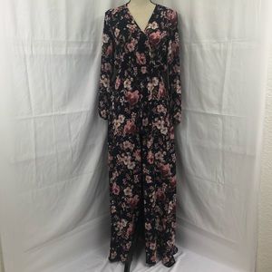 Honey & Rosie Floral Vneck Romper Maxi Shorts 3